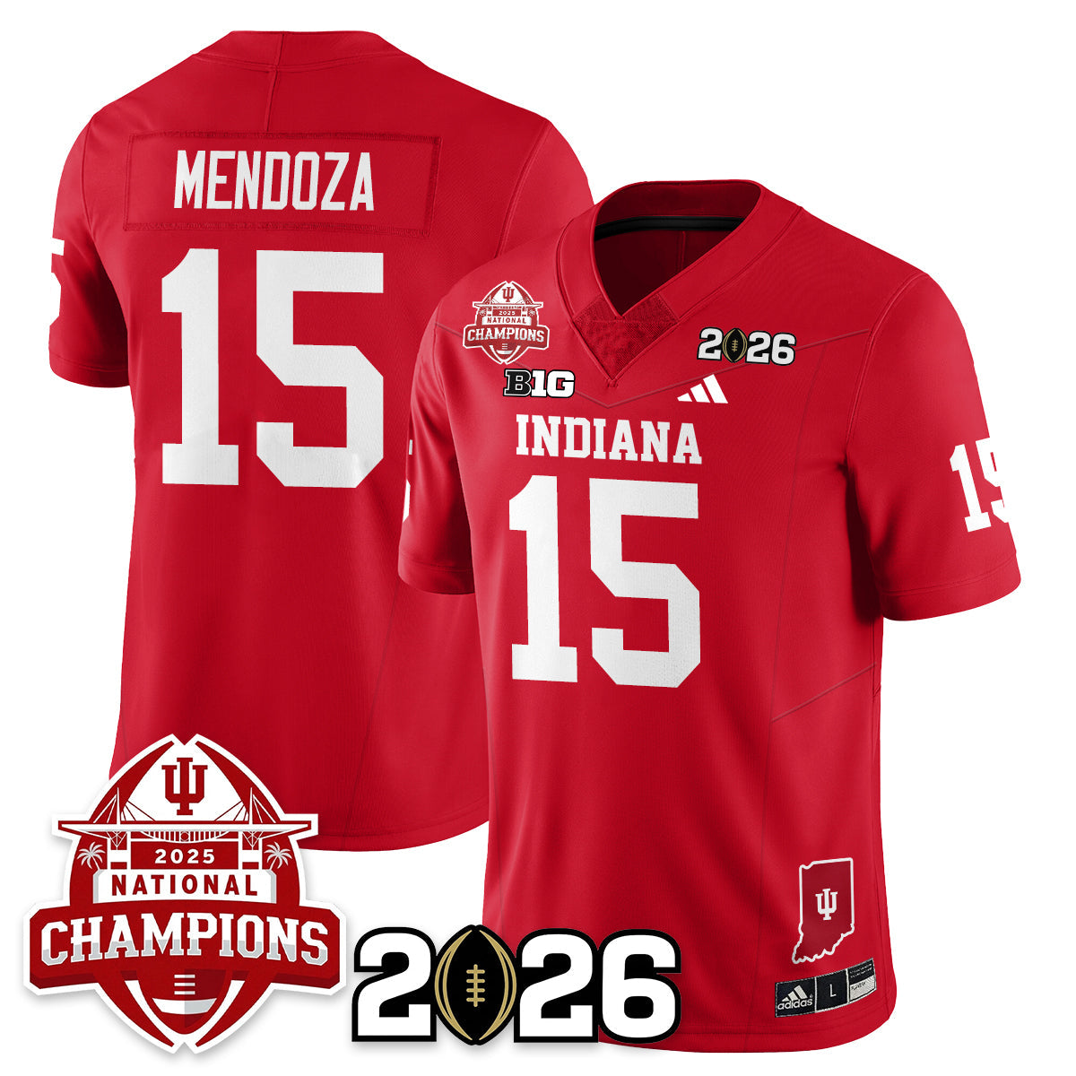 Indiana H Vapor Limited Football Jersey V2 - 2025 National Champions - Stitched