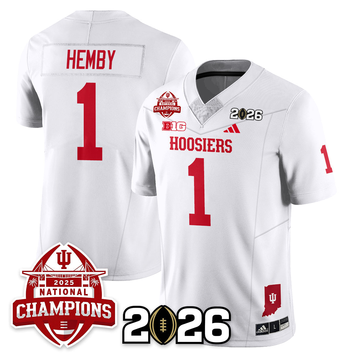 Indiana H Vapor Limited Football Jersey V2 - 2025 National Champions - Stitched