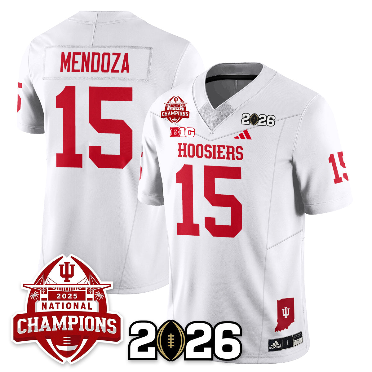 Indiana H Vapor Limited Football Jersey V2 - 2025 National Champions - Stitched