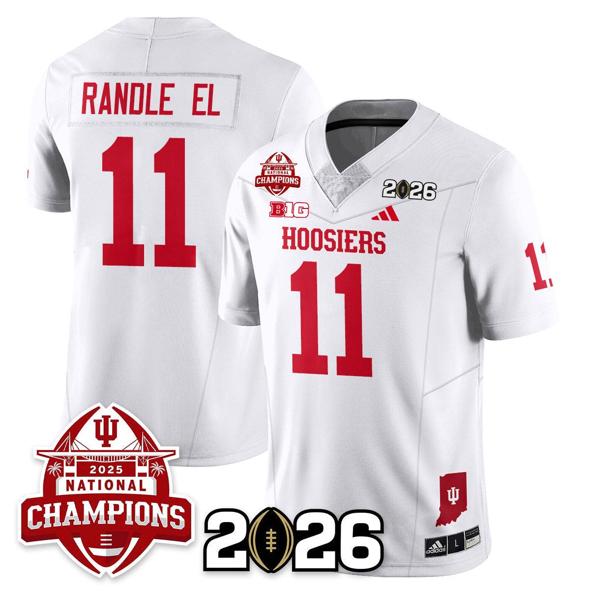 Indiana H Vapor Limited Football Jersey V2 - 2025 National Champions - Stitched