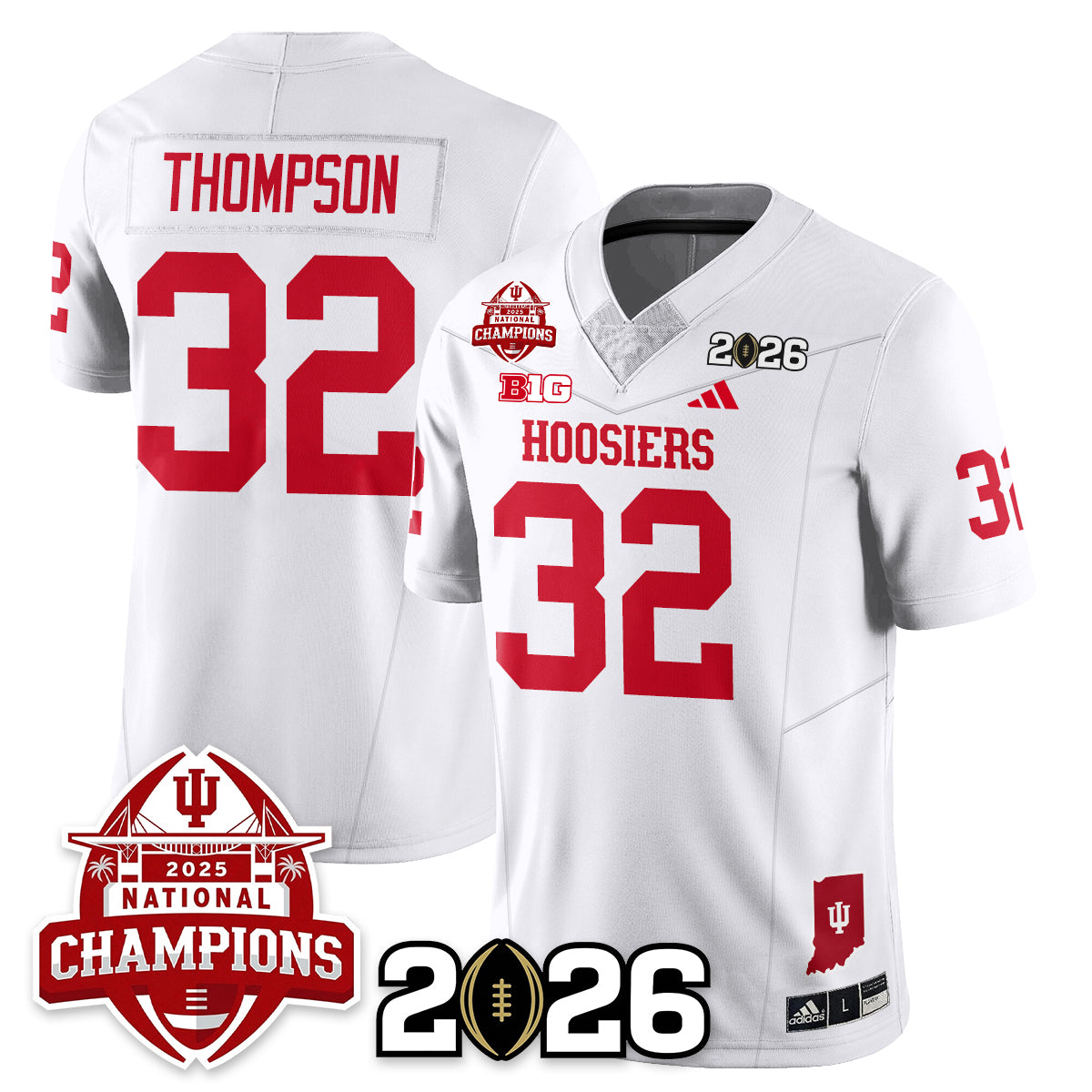 Indiana H Vapor Limited Football Jersey V2 - 2025 National Champions - Stitched
