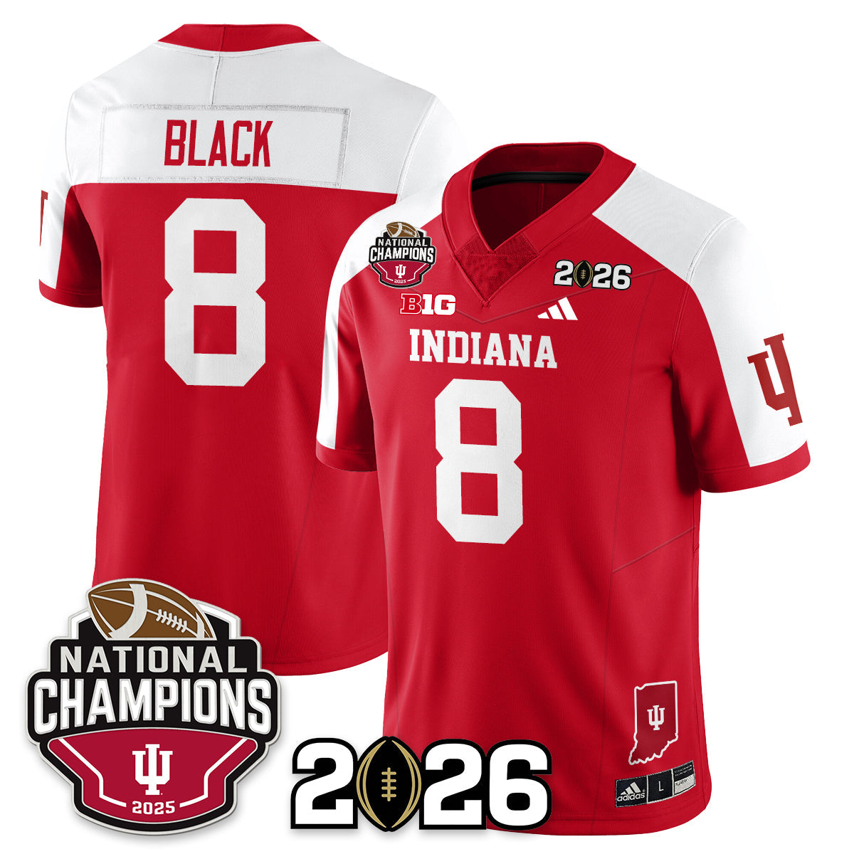 Indiana H Vapor Limited Football Jersey V3 - 2025 National Champions - Stitched