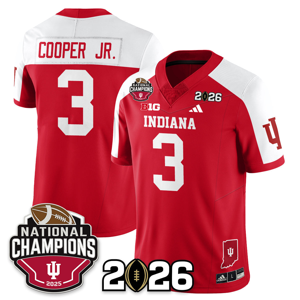 Indiana H Vapor Limited Football Jersey V3 - 2025 National Champions - Stitched