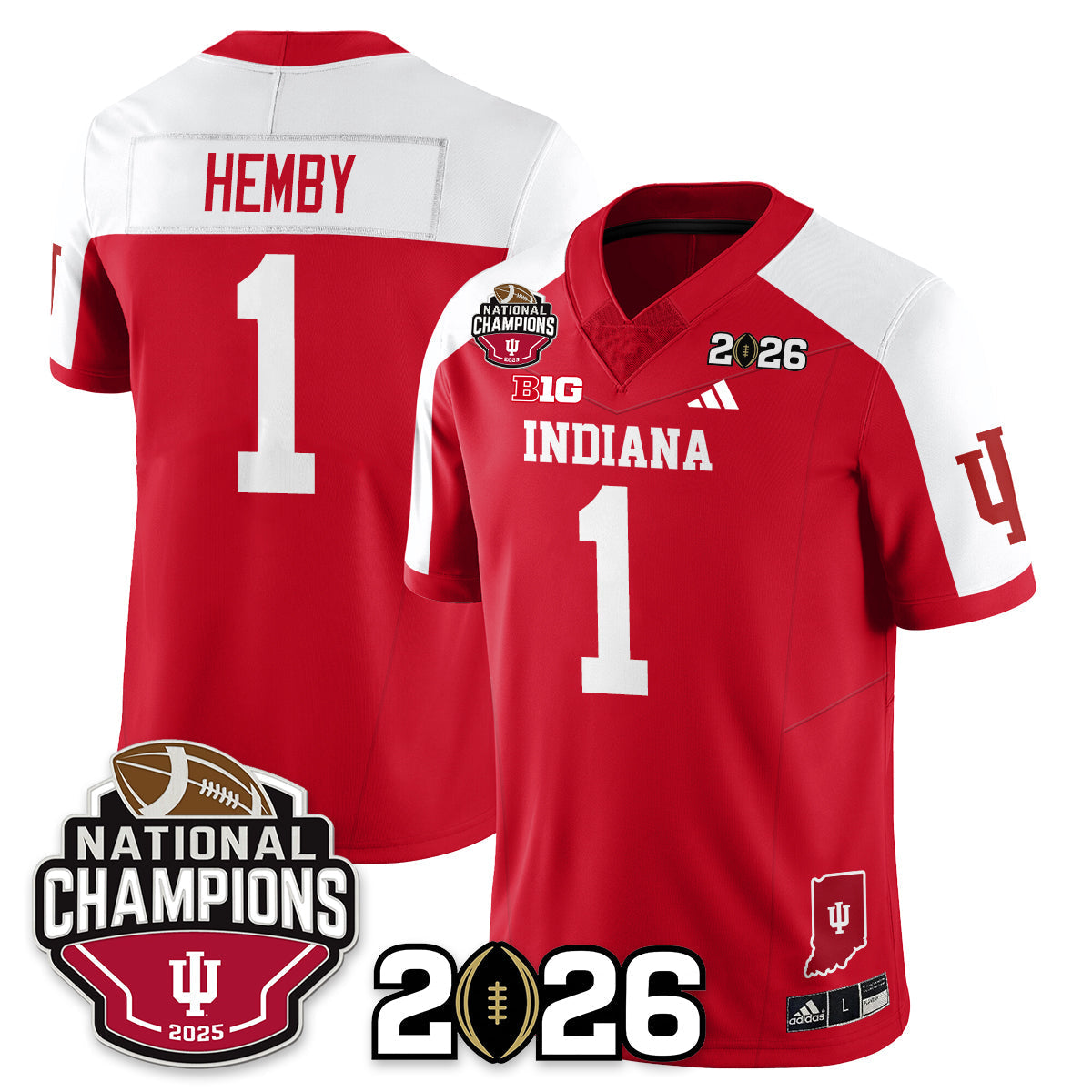 Indiana H Vapor Limited Football Jersey V3 - 2025 National Champions - Stitched