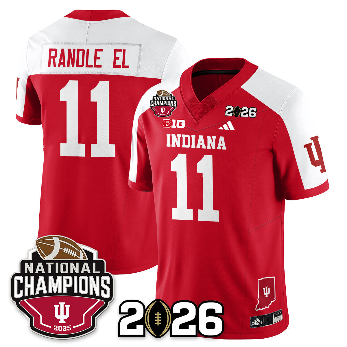 Indiana H Vapor Limited Football Jersey V3 - 2025 National Champions - Stitched