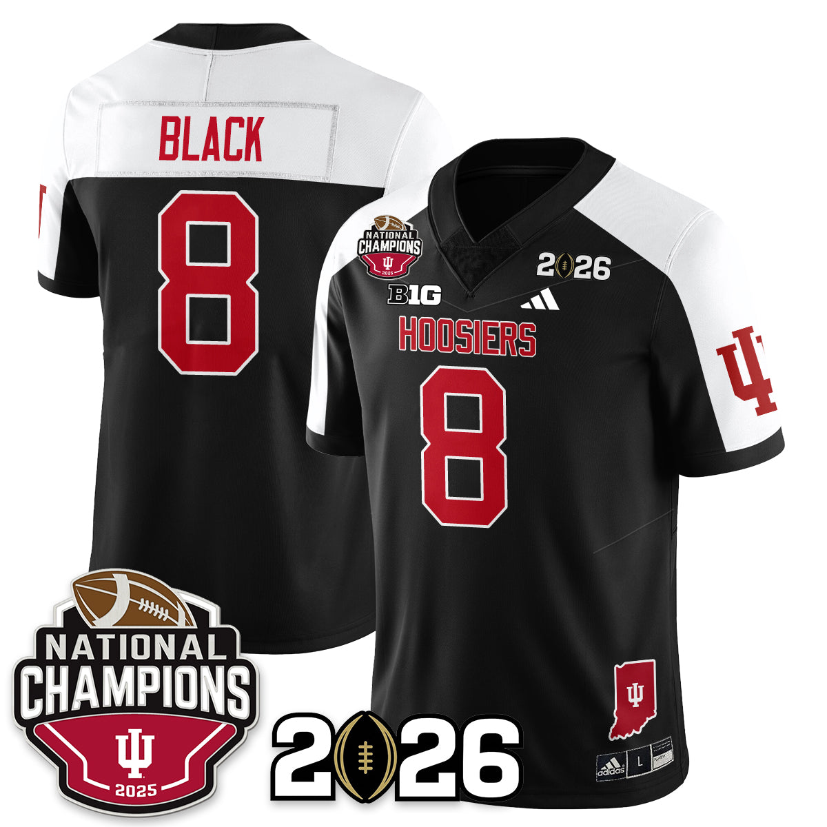 Indiana H Vapor Limited Football Jersey V3 - 2025 National Champions - Stitched