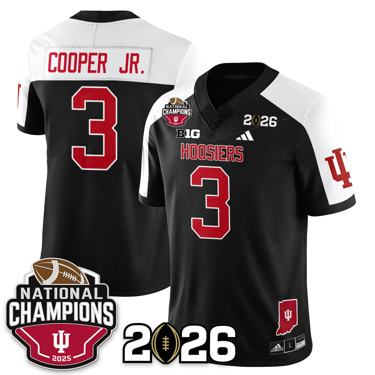 Indiana H Vapor Limited Football Jersey V3 - 2025 National Champions - Stitched