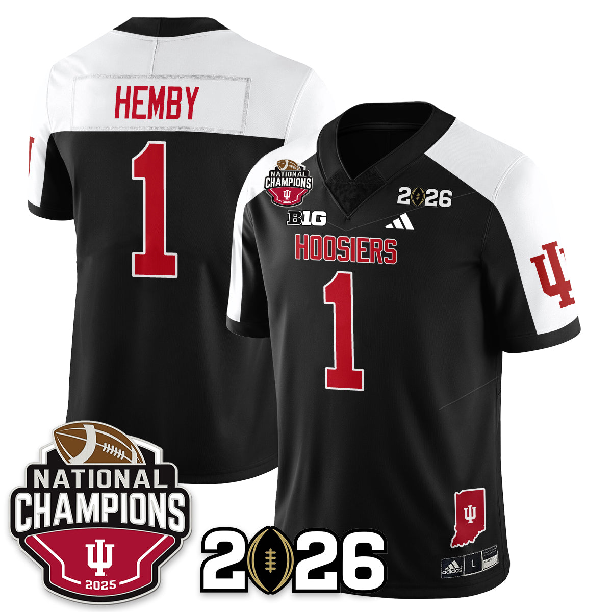 Indiana H Vapor Limited Football Jersey V3 - 2025 National Champions - Stitched