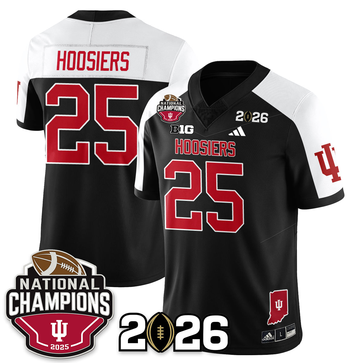 Indiana H Vapor Limited Football Jersey V3 - 2025 National Champions - Stitched