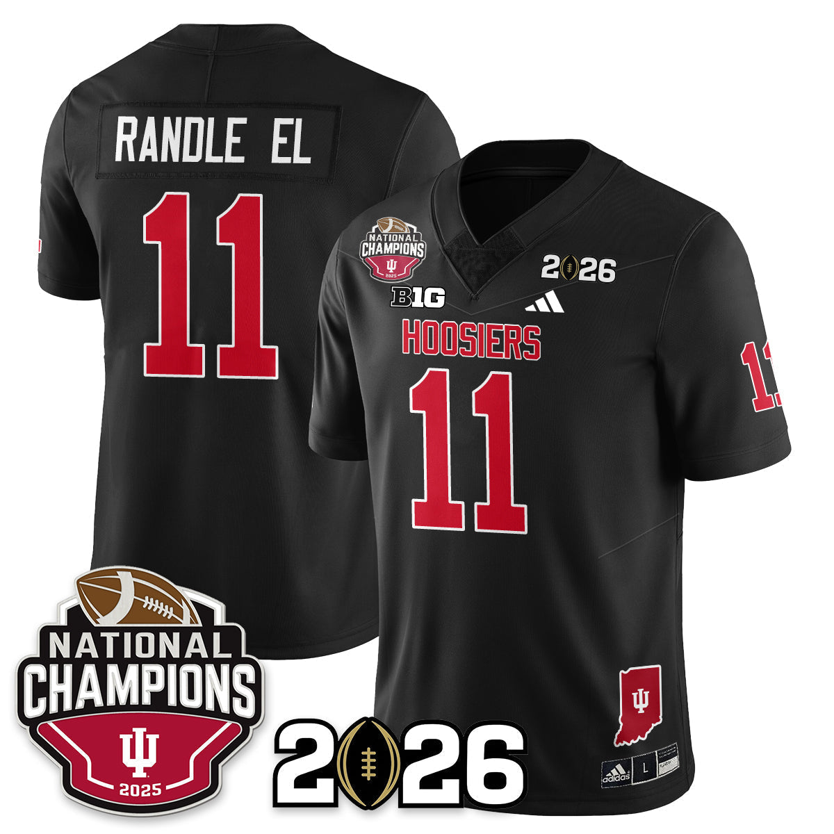 Indiana H Vapor Limited Football Jersey V3 - 2025 National Champions - Stitched
