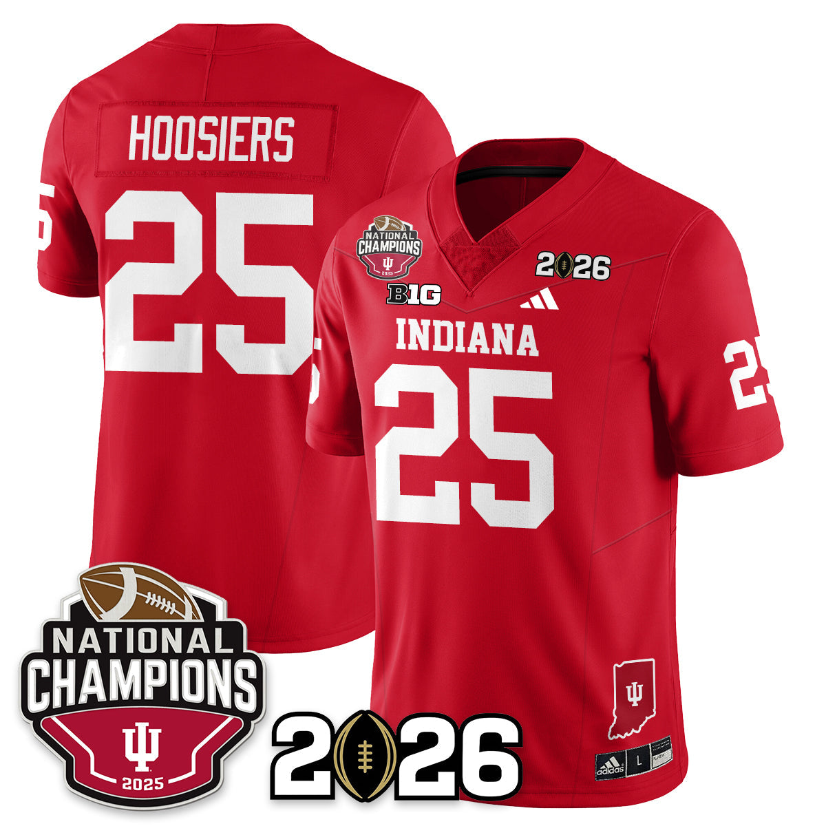 Indiana H Vapor Limited Football Jersey V3 - 2025 National Champions - Stitched