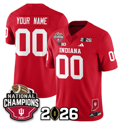 Custom Indiana H Vapor Limited Football Jersey V3 - 2025 National Champions - Stitched