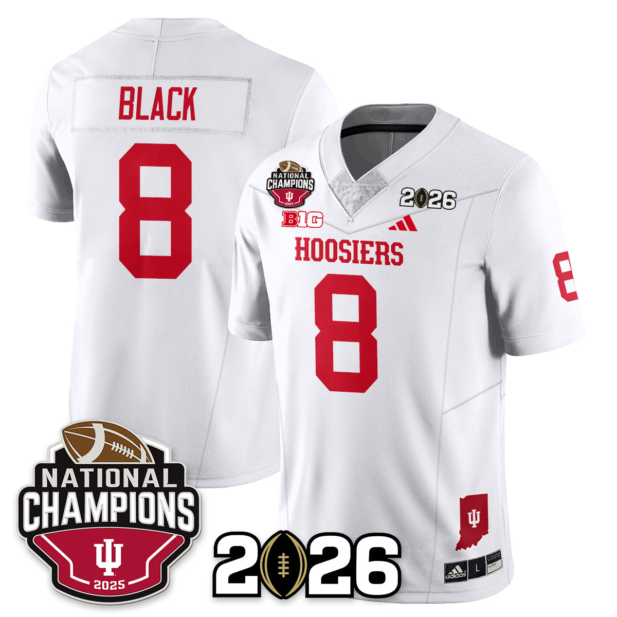 Indiana H Vapor Limited Football Jersey V3 - 2025 National Champions - Stitched