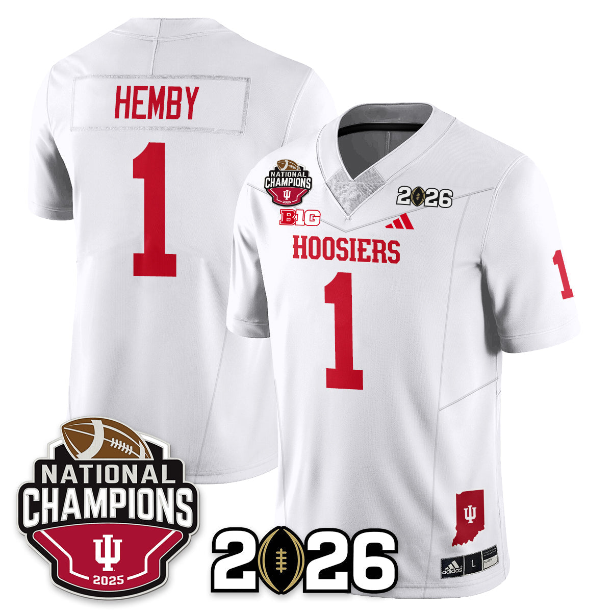 Indiana H Vapor Limited Football Jersey V3 - 2025 National Champions - Stitched