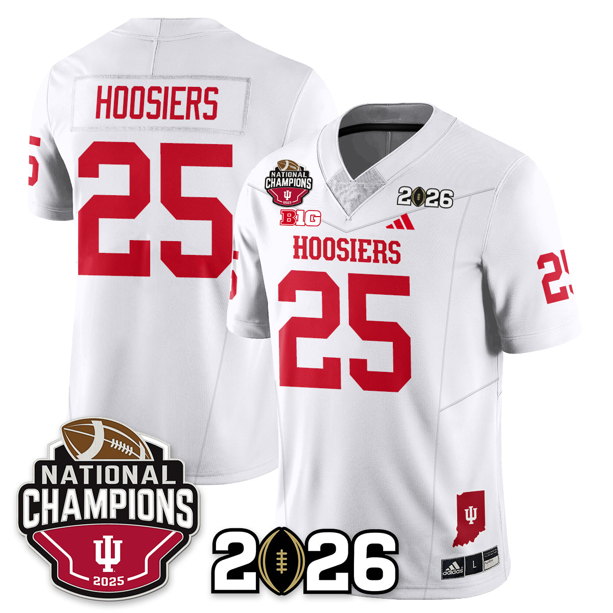 Indiana H Vapor Limited Football Jersey V3 - 2025 National Champions - Stitched