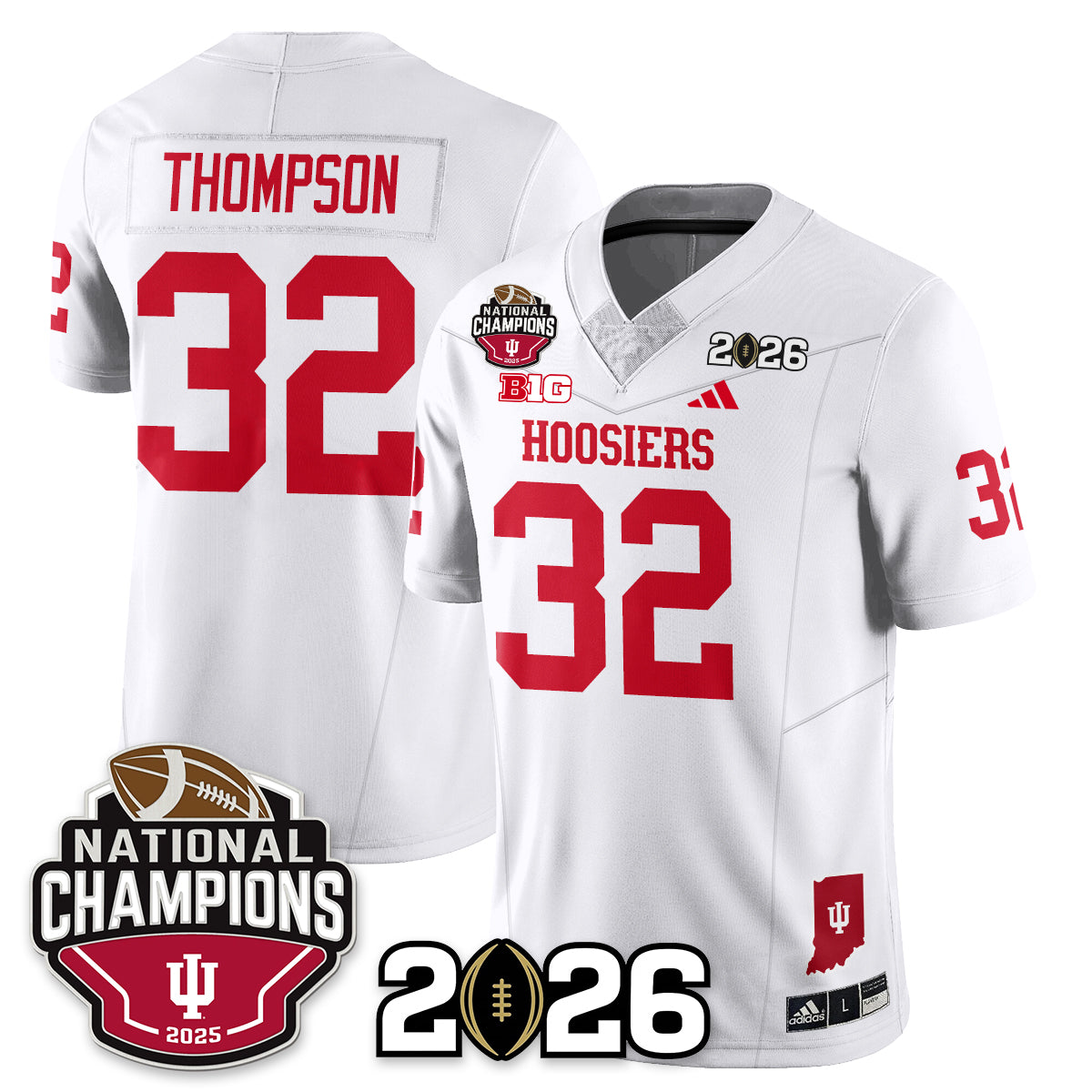Indiana H Vapor Limited Football Jersey V3 - 2025 National Champions - Stitched
