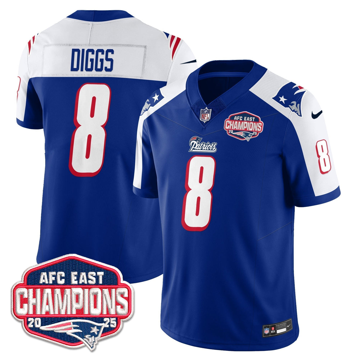 NE 1996 Throwback Limited Vapor Jersey – Stitched