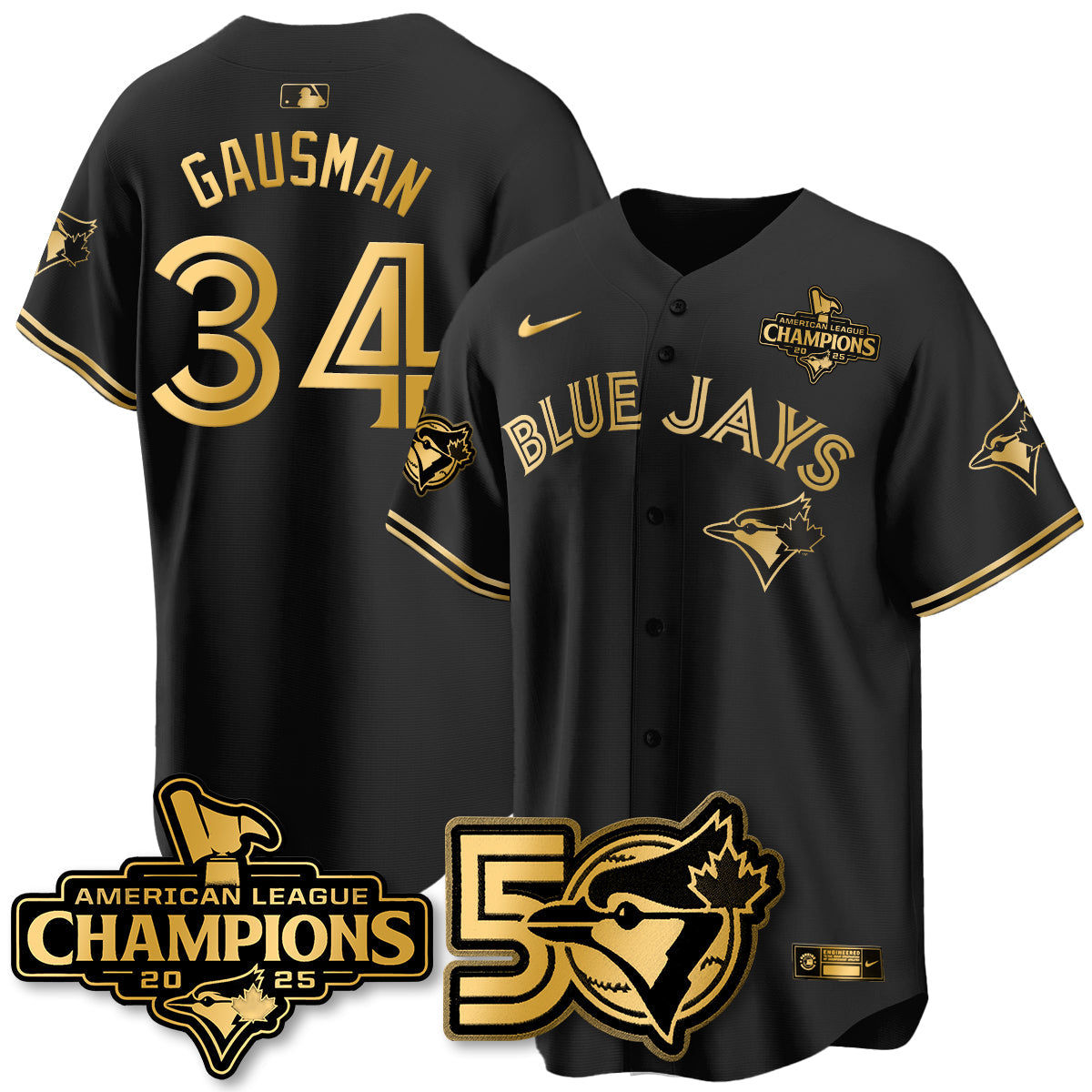 TBJ 2025 American League Champions Vapor Limited Jersey - 50th Season - Stitched