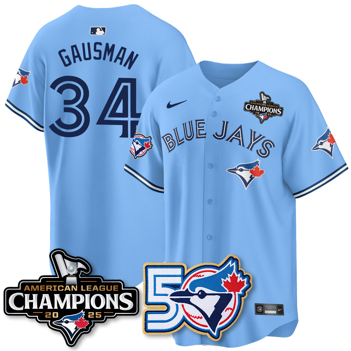 TBJ 2025 American League Champions Vapor Limited Jersey - 50th Season - Stitched