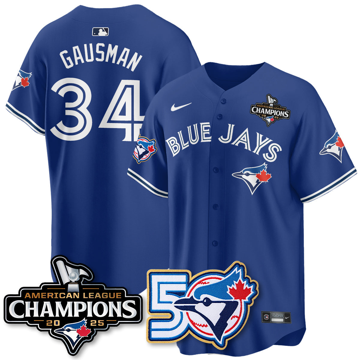 TBJ 2025 American League Champions Vapor Limited Jersey - 50th Season - Stitched