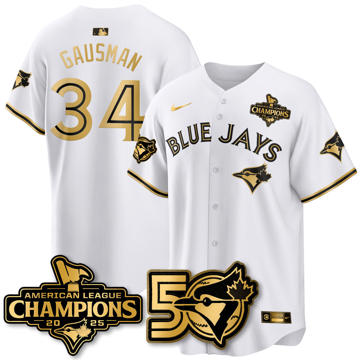 TBJ 2025 American League Champions Vapor Limited Jersey - 50th Season - Stitched