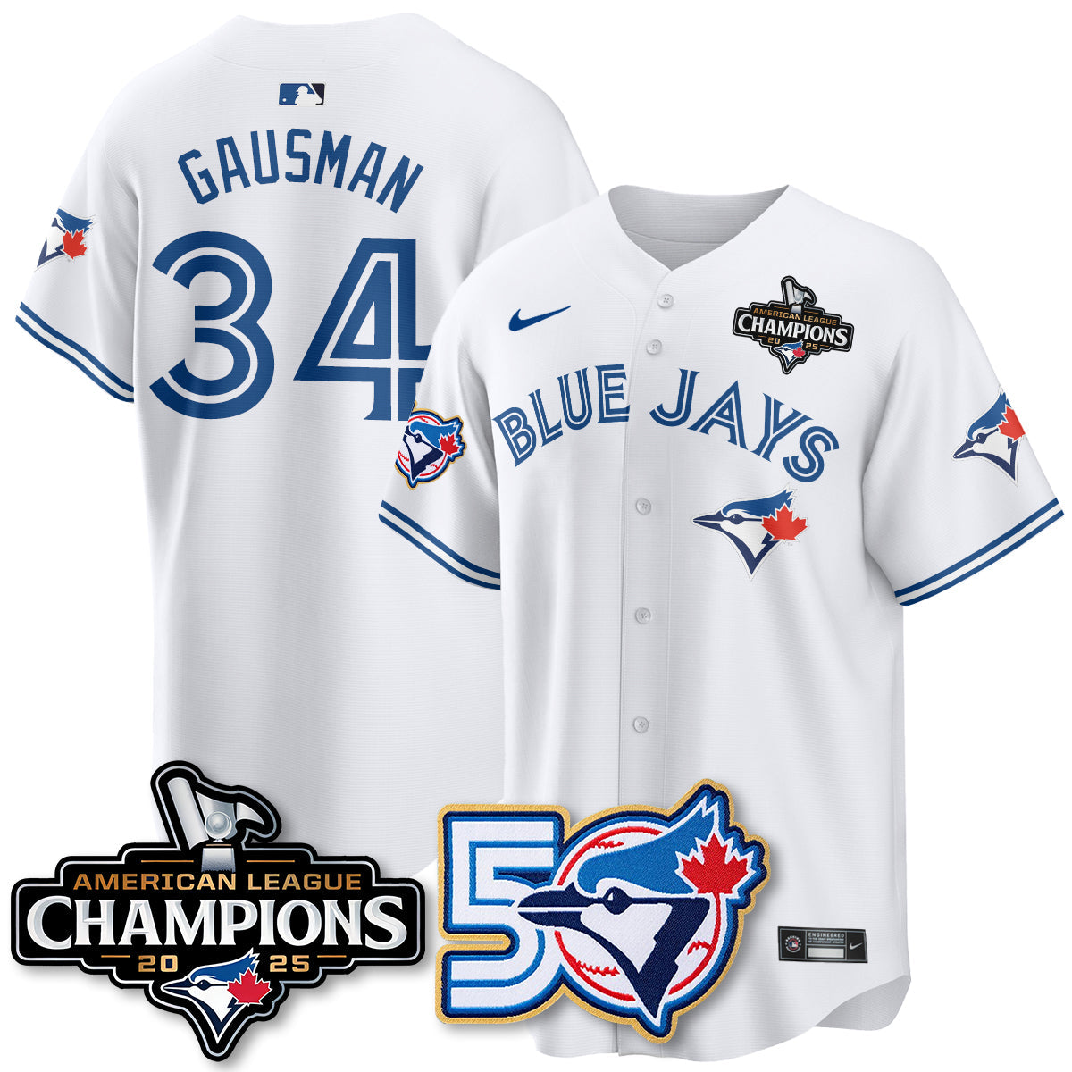 TBJ 2025 American League Champions Vapor Limited Jersey - 50th Season - Stitched