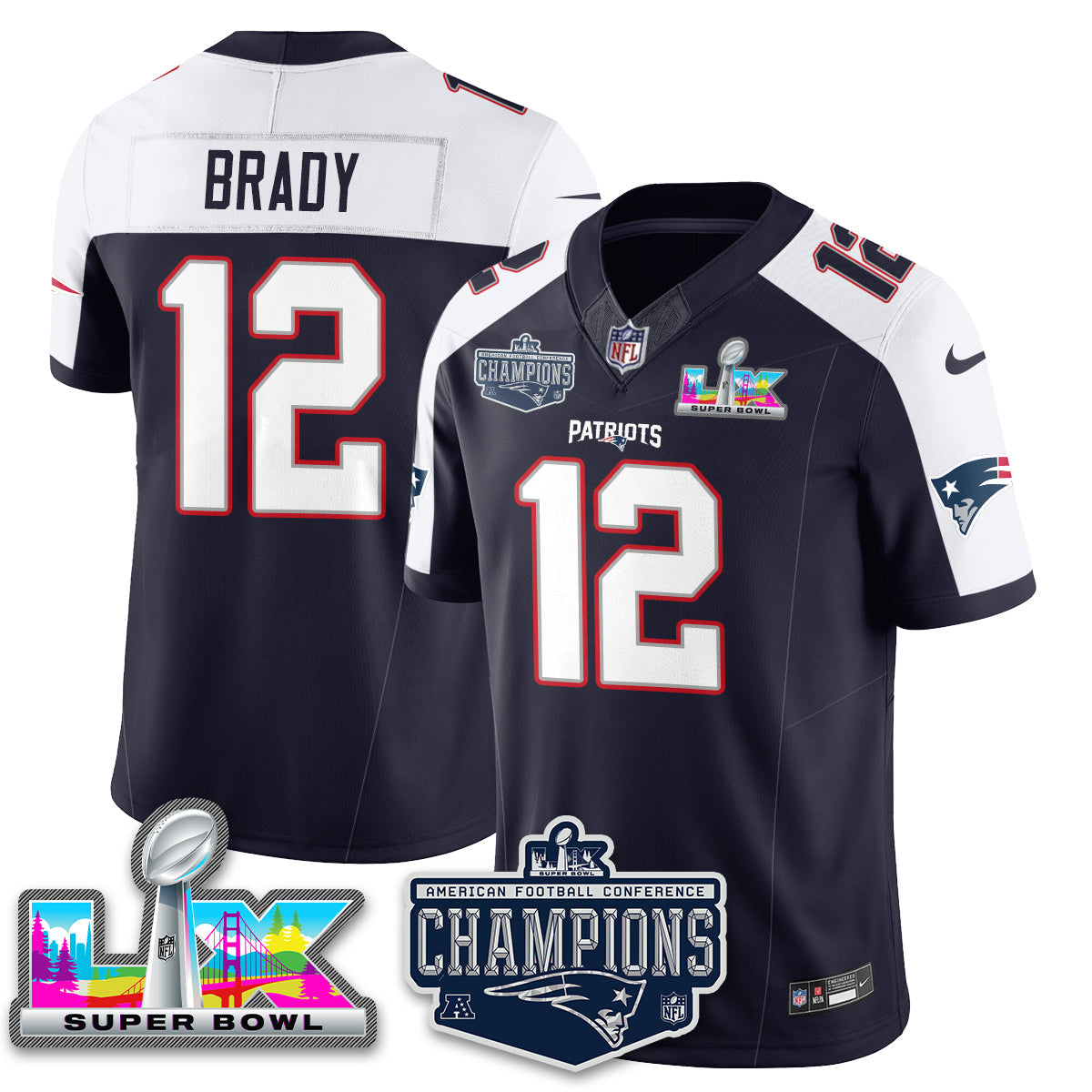 NE 2025 AFC Champions Vapor Limited Jersey - Stitched