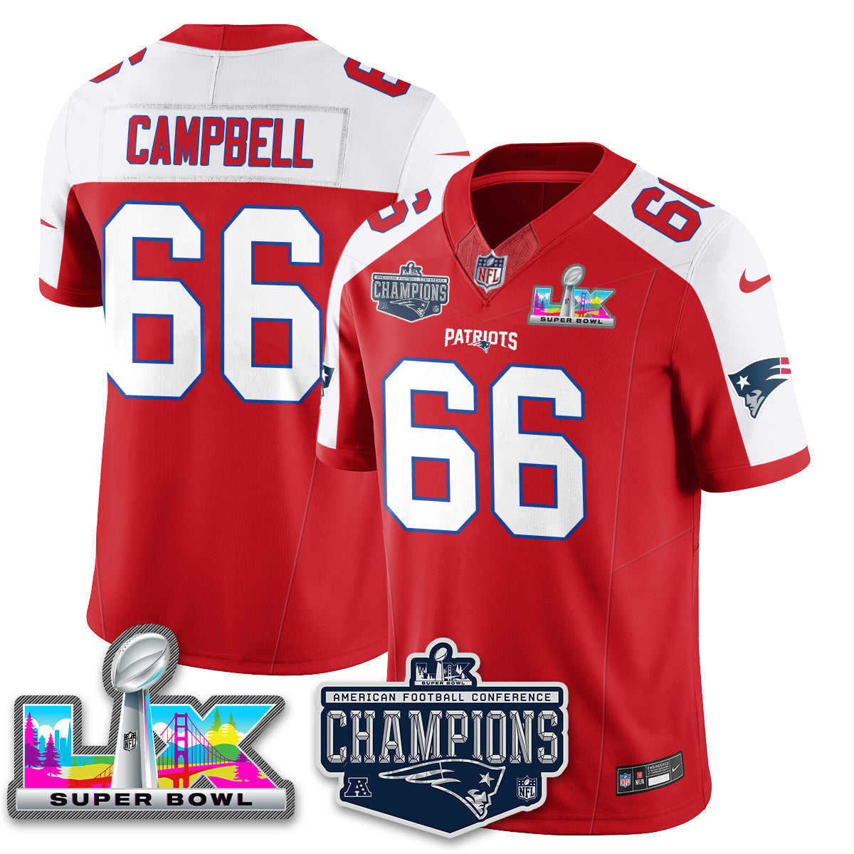 NE 2025 AFC Champions Vapor Limited Jersey - Stitched