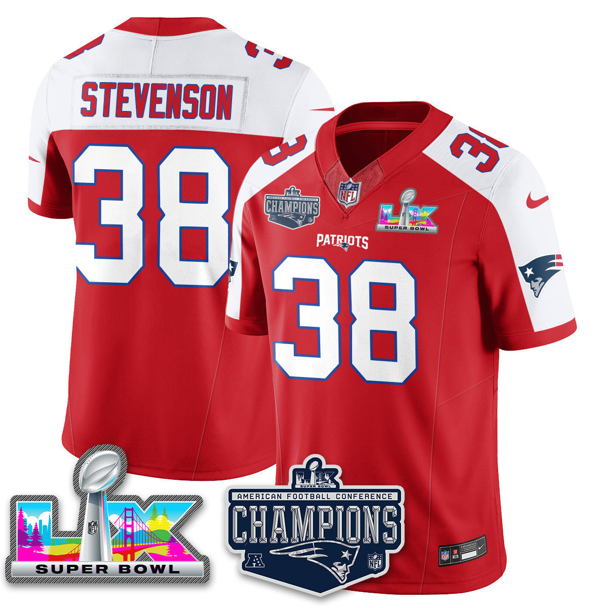 NE 2025 AFC Champions Vapor Limited Jersey - Stitched