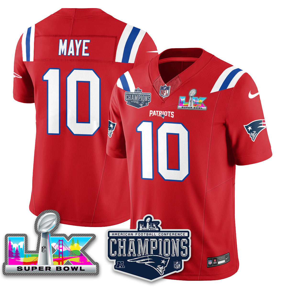NE 2025 AFC Champions Vapor Limited Jersey - Stitched