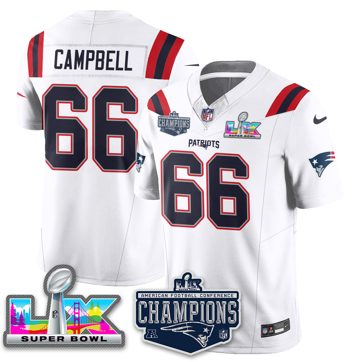 NE 2025 AFC Champions Vapor Limited Jersey - Stitched