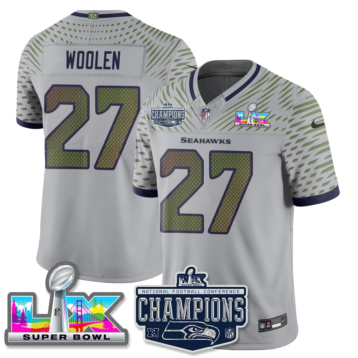 SEA 2025 NFC Champions Vapor Limited Jersey - Stitched