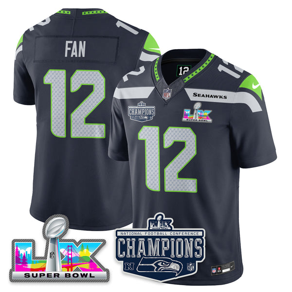 SEA 2025 Vapor Limited Jersey - NFC Champions Limited Patch - Stitched n10