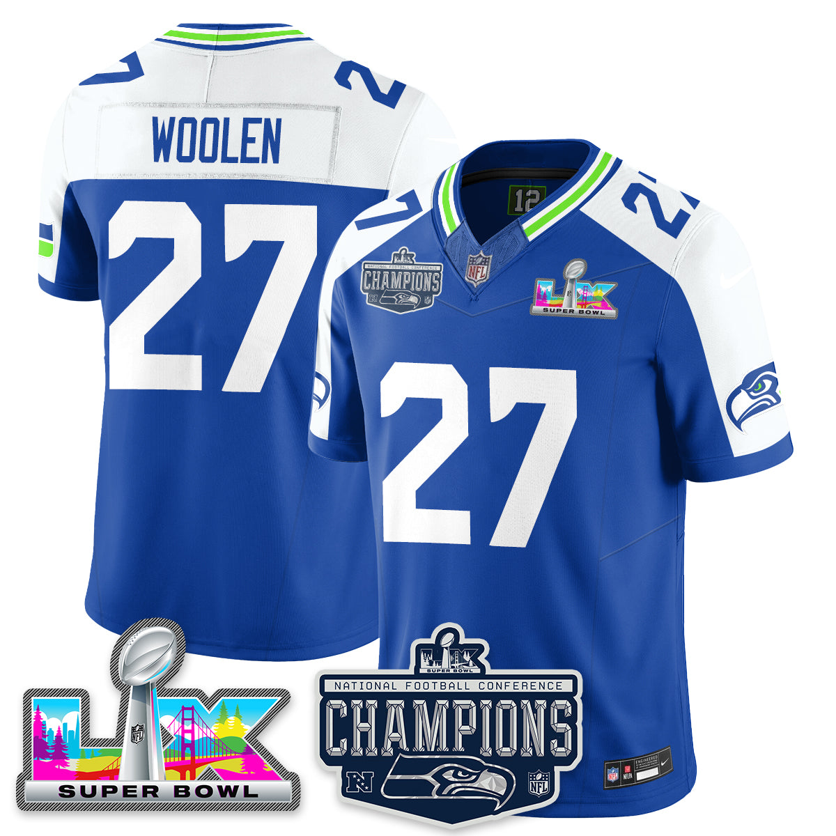 SEA 2025 NFC Champions Vapor Limited Jersey - Stitched