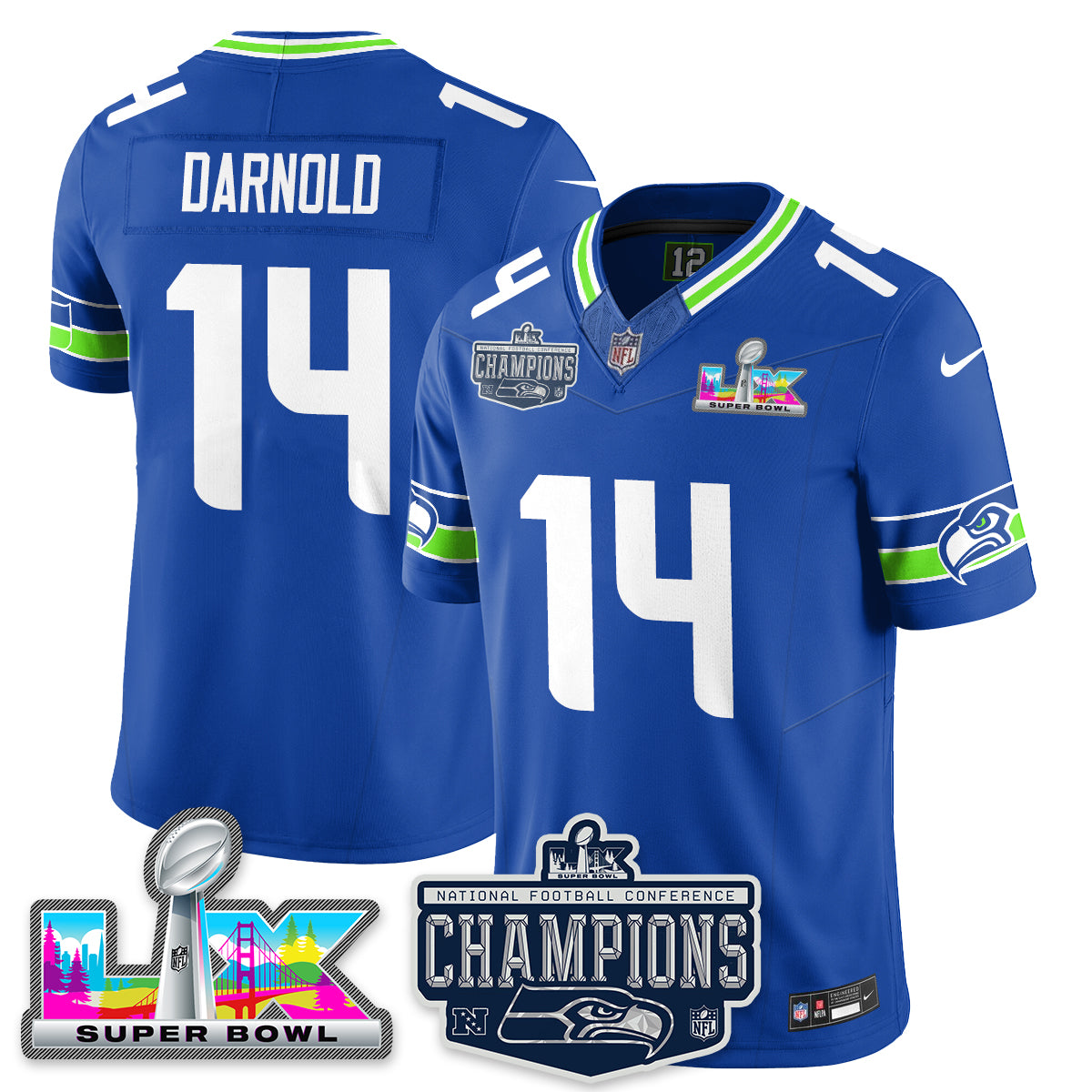 SEA 2025 NFC Champions Vapor Limited Jersey - Stitched