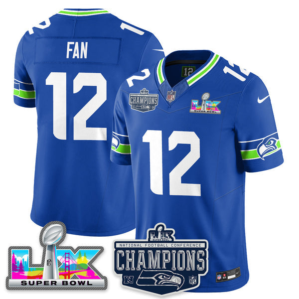 SEA 2025 Vapor Limited Jersey - NFC Champions Limited Patch - Stitched n10