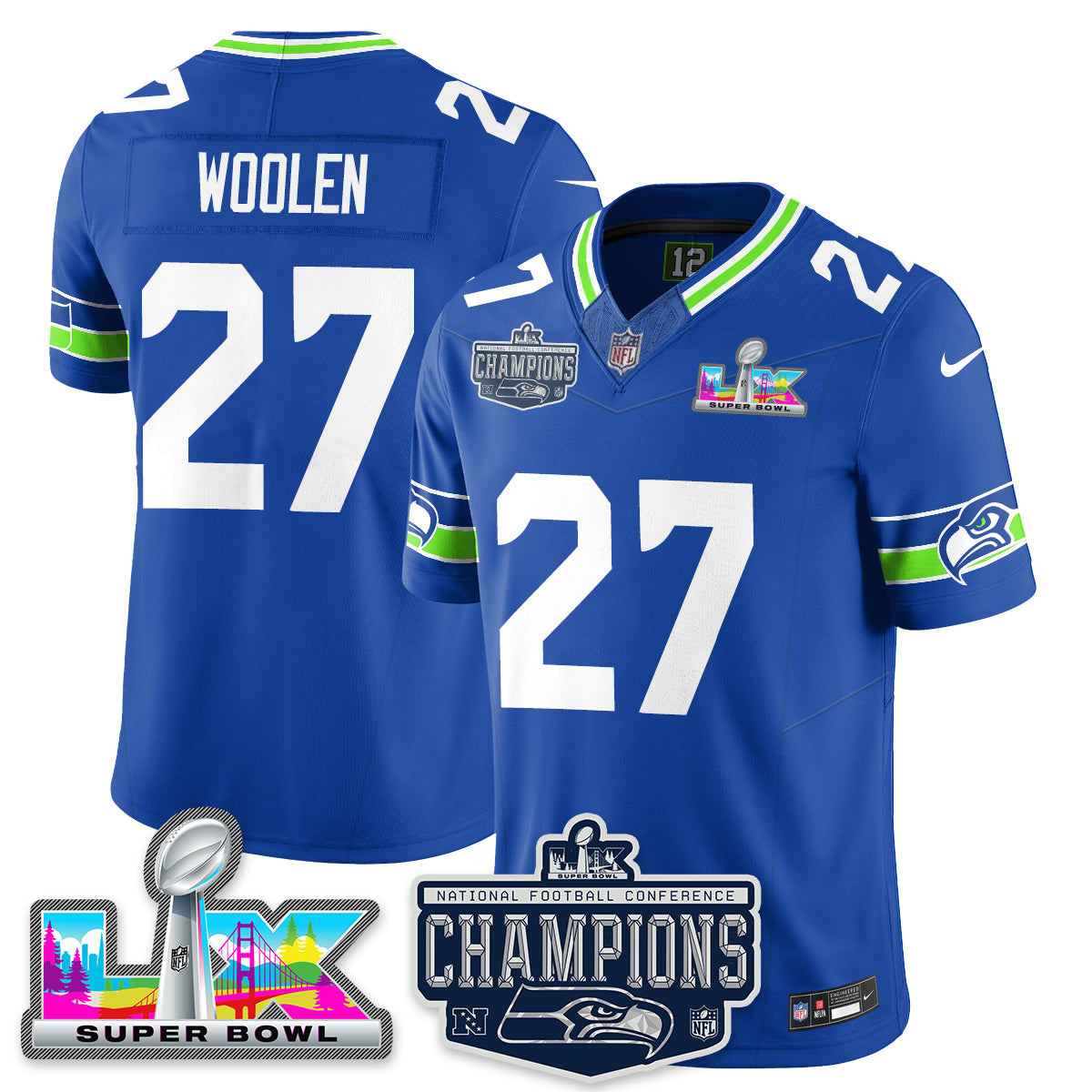 SEA 2025 NFC Champions Vapor Limited Jersey - Stitched