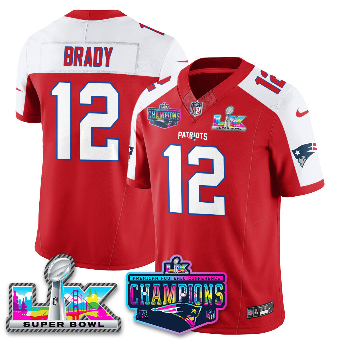 NE 2025 Vapor Jersey - AFC Champions Limited Patch - Stitched