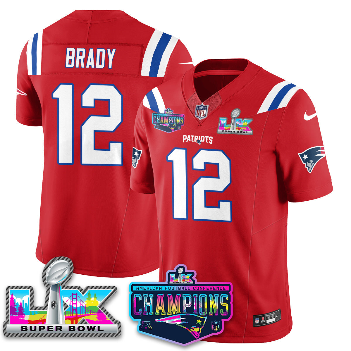 NE 2025 Vapor Jersey - AFC Champions Limited Patch - Stitched