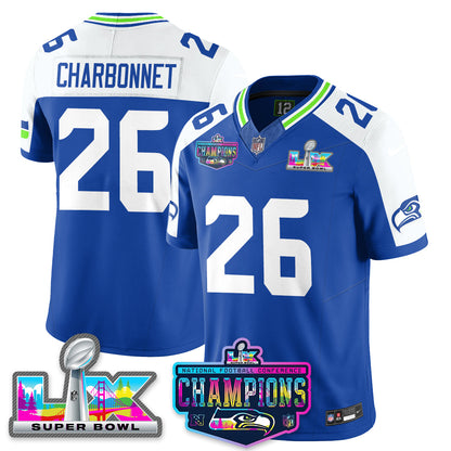 SEA 2025 Vapor Limited Jersey - NFC Champions Limited Patch - Stitched