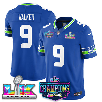 SEA 2025 Vapor Limited Jersey - NFC Champions Limited Patch - Stitched