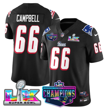 NE 1996 Throwback Limited Vapor Jersey - 2025 AFC Champions Limited Patch - Stitched