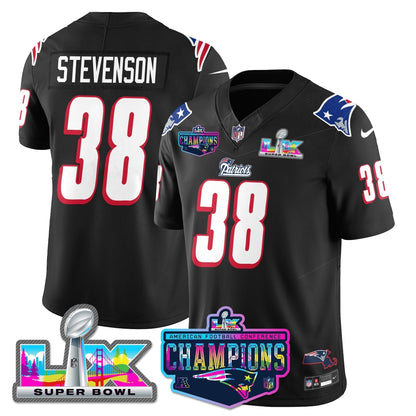 NE 1996 Throwback Limited Vapor Jersey - 2025 AFC Champions Limited Patch - Stitched