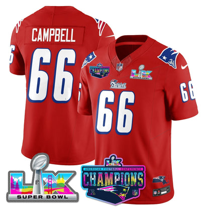 NE 1996 Throwback Limited Vapor Jersey - 2025 AFC Champions Limited Patch - Stitched