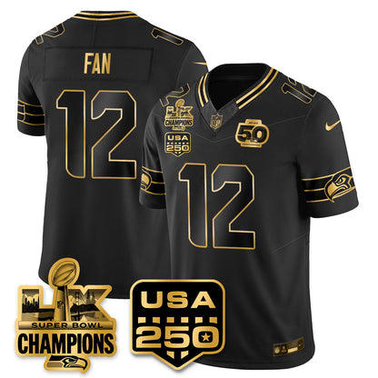 SEA Super Bowl LX Champions Jersey - Stitched N1