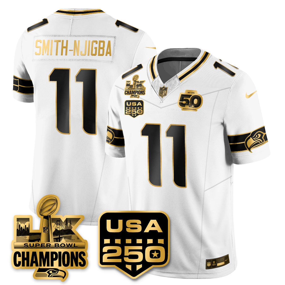 SEA Super Bowl LX Champions Jersey - Stitched N1