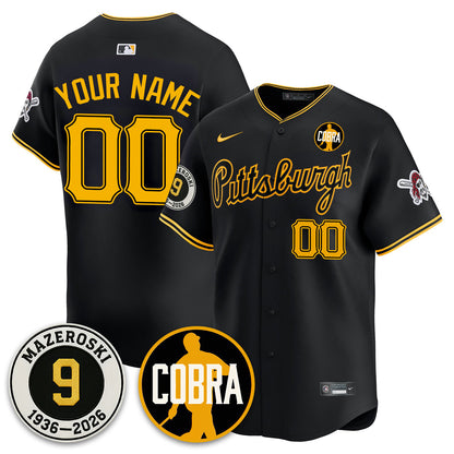 PIT Memories Vapor Limited Custom Jersey - Bill Mazeroski Patch - Stitched
