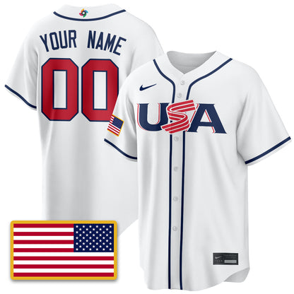 USA Baseball 2026 World Baseball Classic Limited Custom Jersey - Stitched