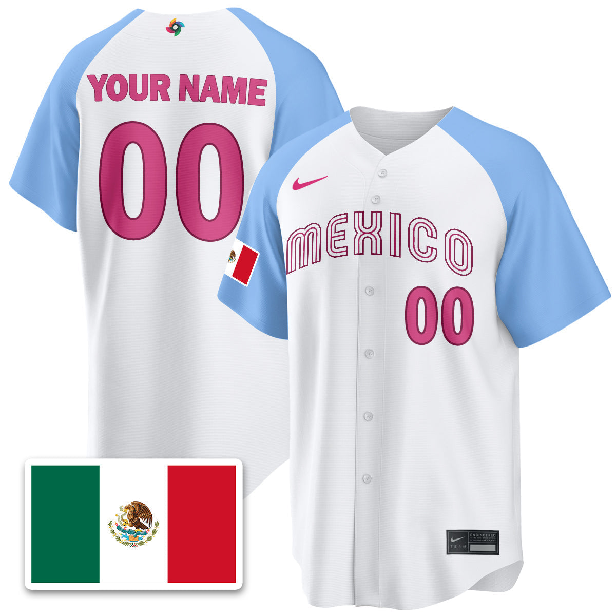 Mexico Baseball 2026 World Baseball Classic Limited Custom Jersey - Stitched