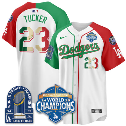 LAD Mexico World Series Champions Jersey - 9x Champs - Stitched